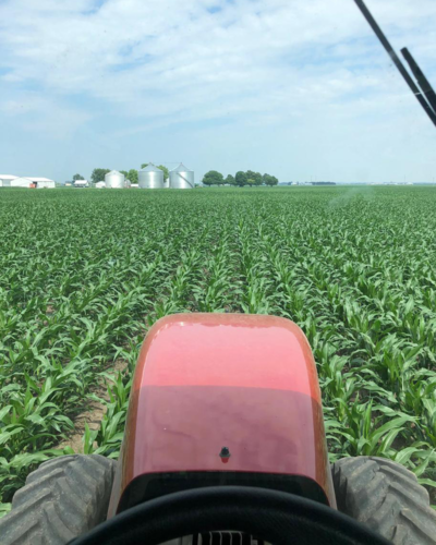 Tractor driving in a field